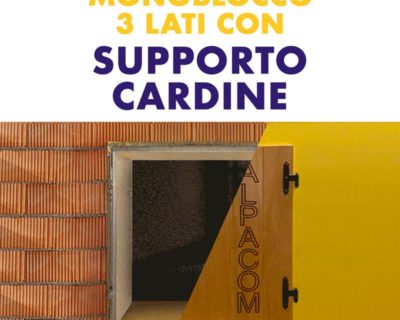 Monoblocco 3 lati con supporto cardine